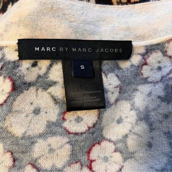 Marc By Marc Jacobs 100% Cotton Floral Printed Cardigan Size S - Picture 4 of 6